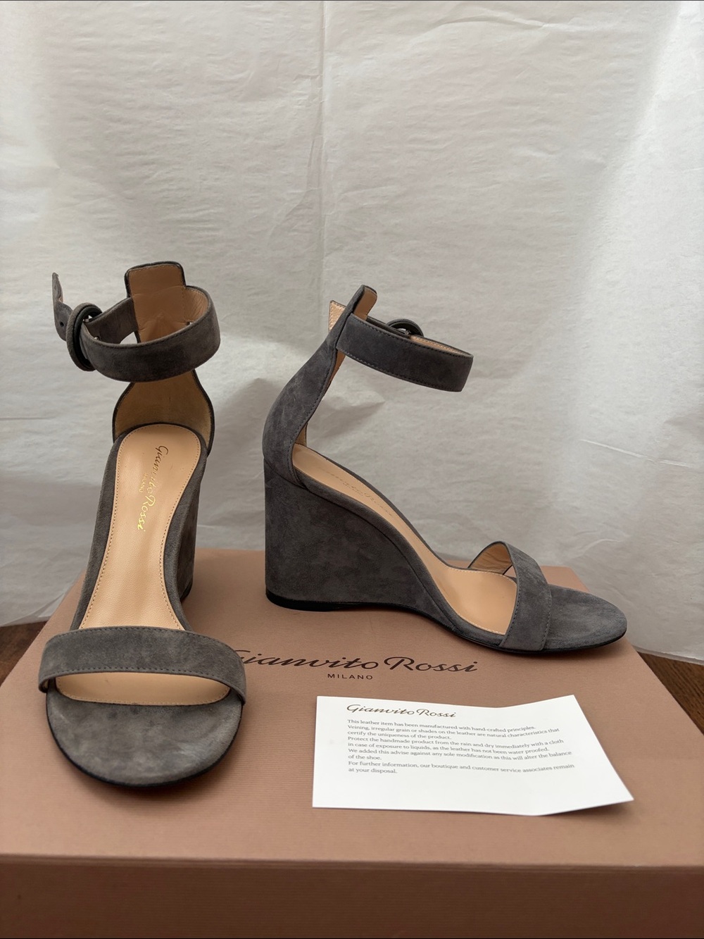 Brand new Gianvito Rossi Milano portofino wedge 85